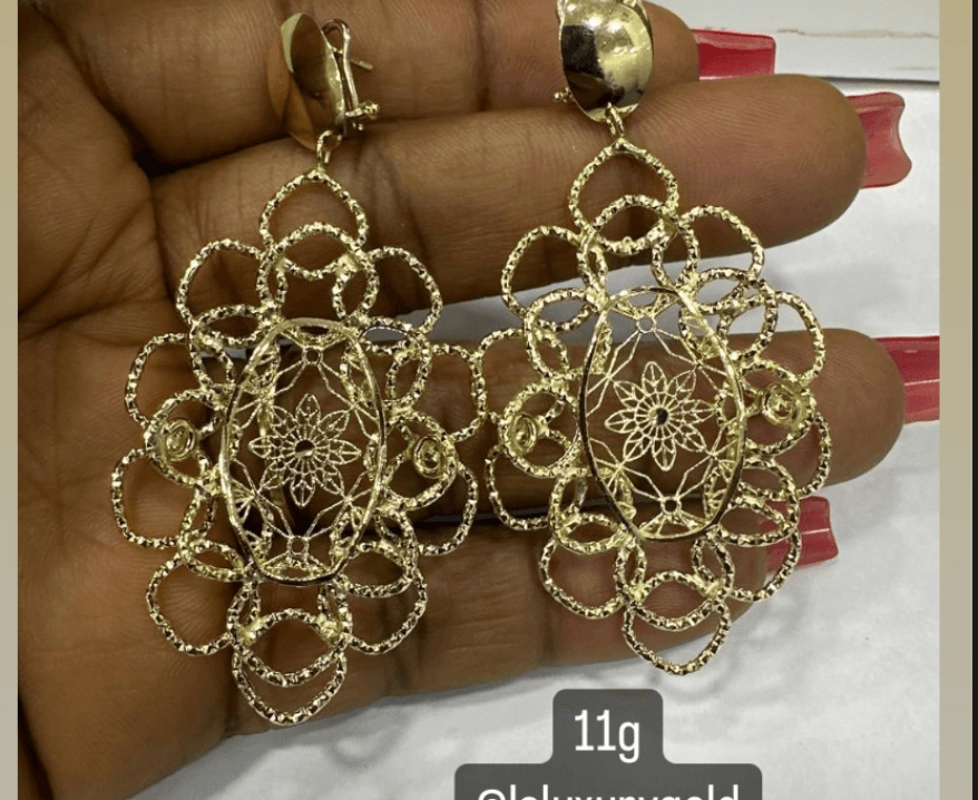 Gold earrings